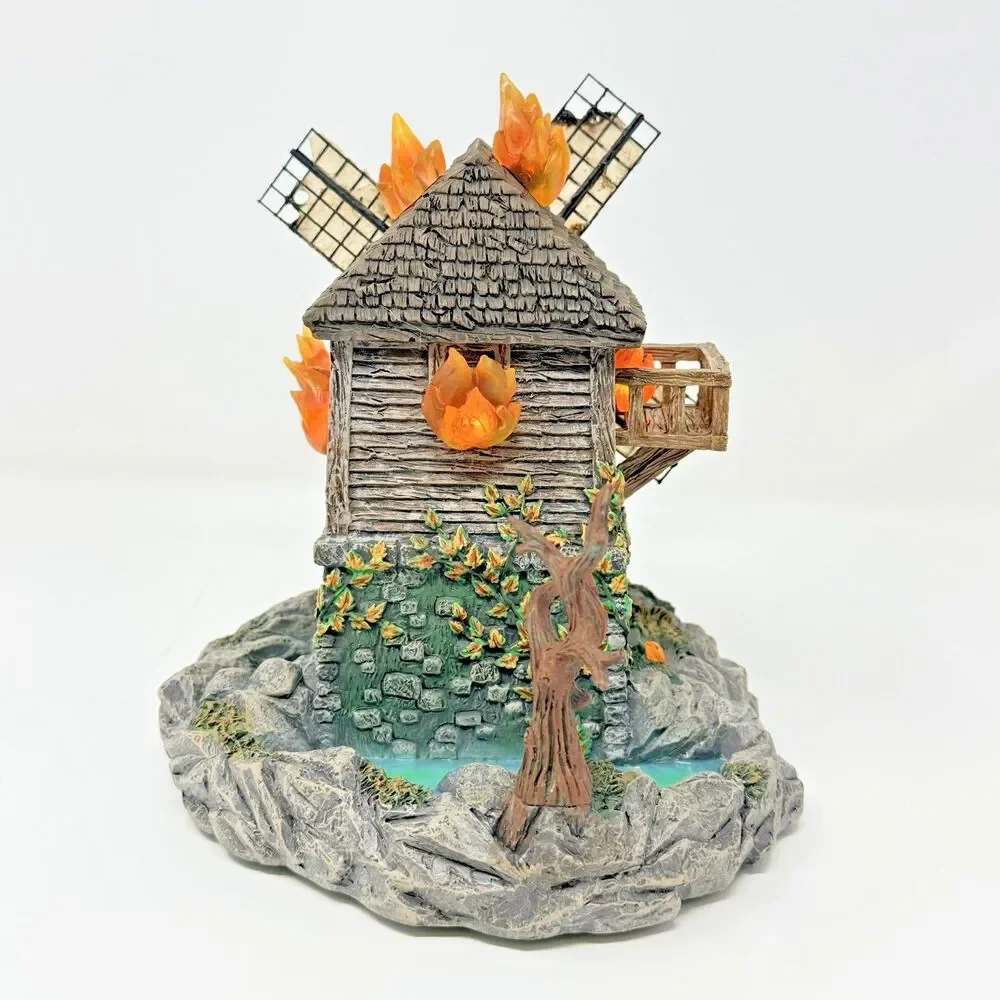 Hawthorne Village Universal Monsters Frankenstein Burning Windmill COA Tested